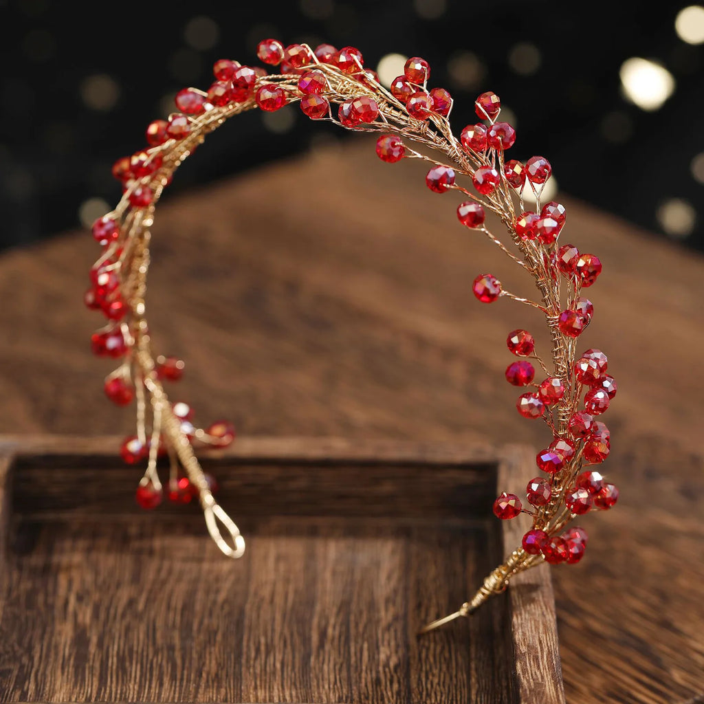 Minimalist Crystal Beads Headbands Pearls Hairbands Bride Wedding Hair Jewelry Ornaments Fashion Bridal Headdress Hair Hoop