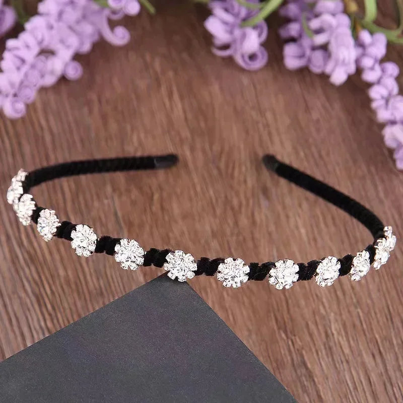 20 Styles Ins New Gem Baroque Headbands For Women Girl Diamond Rhinestone Woman Accessori Geometric Flower Thin Hairbands