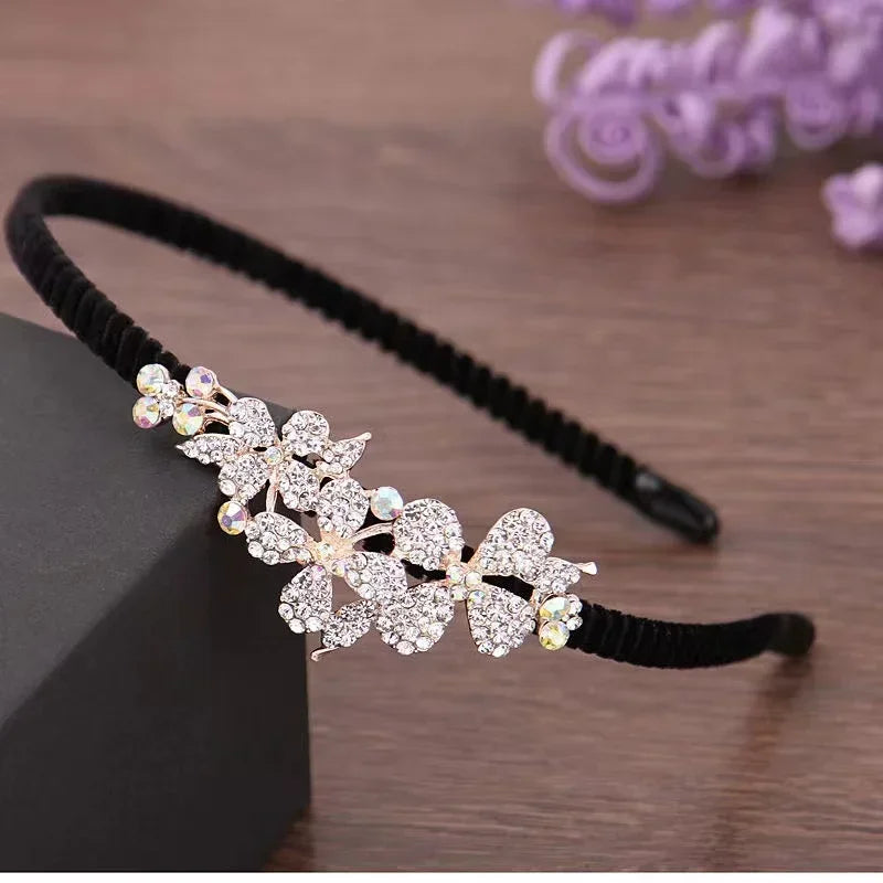 20 Styles Ins New Gem Baroque Headbands For Women Girl Diamond Rhinestone Woman Accessori Geometric Flower Thin Hairbands