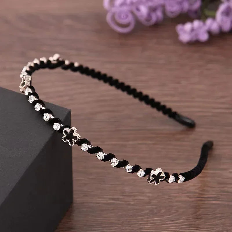 20 Styles Ins New Gem Baroque Headbands For Women Girl Diamond Rhinestone Woman Accessori Geometric Flower Thin Hairbands