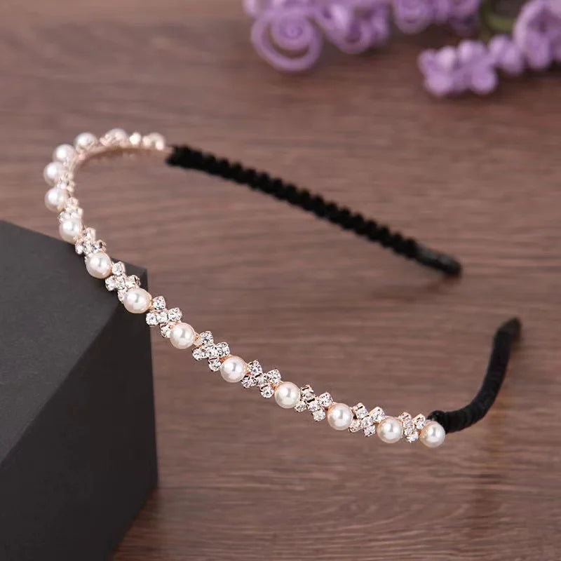 20 Styles Ins New Gem Baroque Headbands For Women Girl Diamond Rhinestone Woman Accessori Geometric Flower Thin Hairbands