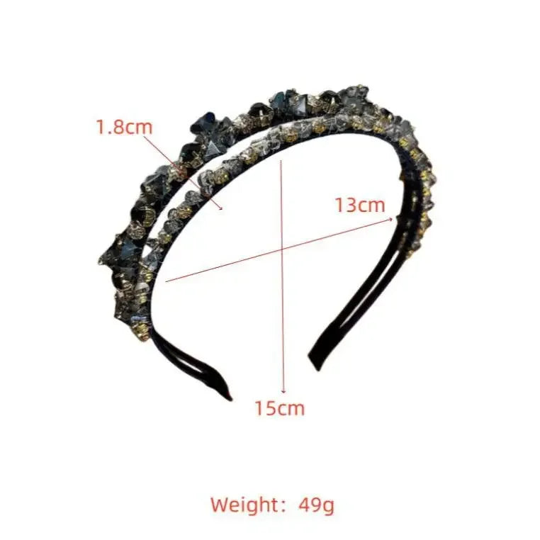 Handmade Headbands Bling Crystal Metal Hairbands for Women Baroque Vintage Rhinestone Hair Jewelry Girls Hair Accessories