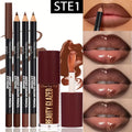 Kit de labios marrón oscuro de 4 piezas
Incluye delineador de labios + brillo labial, resistente al agua y de larga duración con acabado mate. Ideal para ocasiones casuales y formales.
