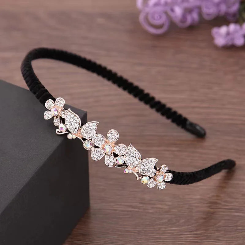 20 Styles Ins New Gem Baroque Headbands For Women Girl Diamond Rhinestone Woman Accessori Geometric Flower Thin Hairbands