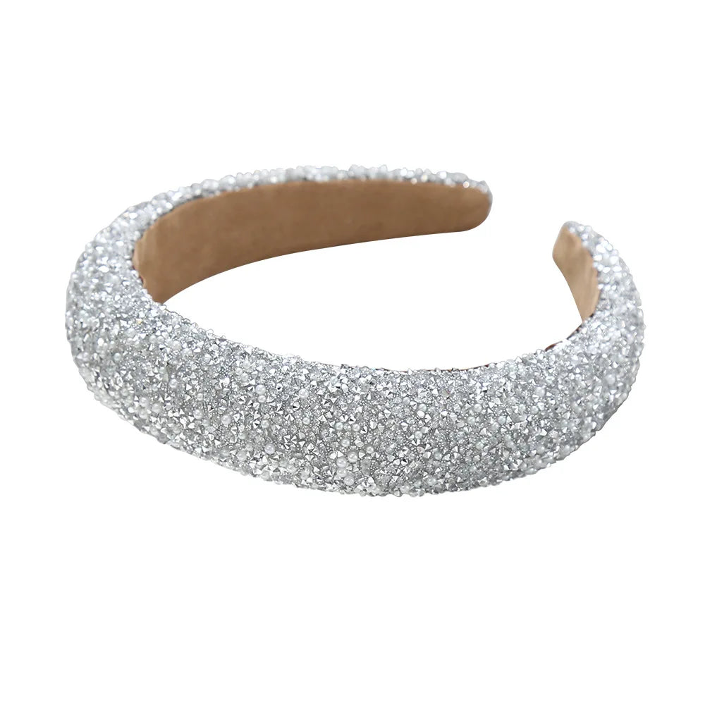 Diamond Headband Glitter Sparkle Jeweled Womens Headbands Hair Bands Wide Fashion Hair Hoops Girls Hair Accessories Gifts