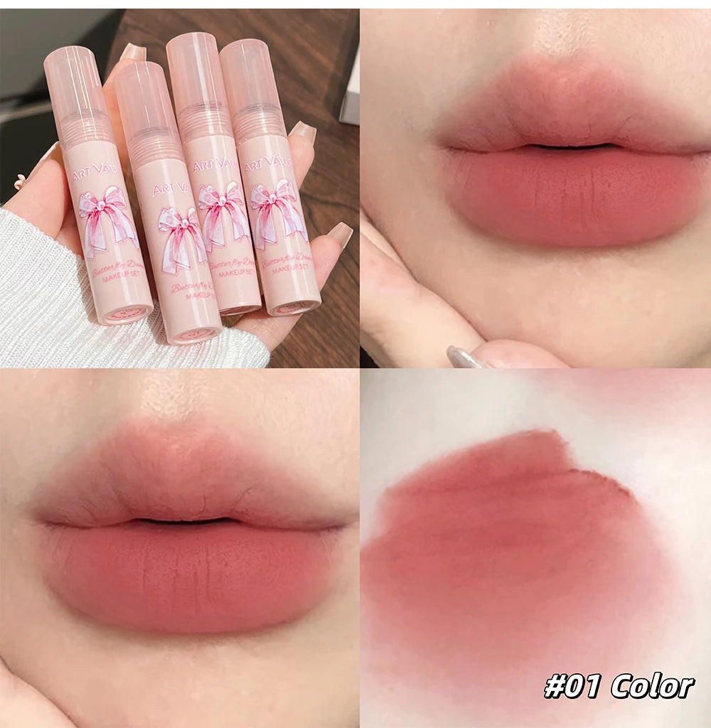 6-Piece Makeup Set (in Box)
Includes velvet matte lipsticks, nude lip gloss, moisturizing lip shine, face blush palette, and necklace—perfect as a gift.