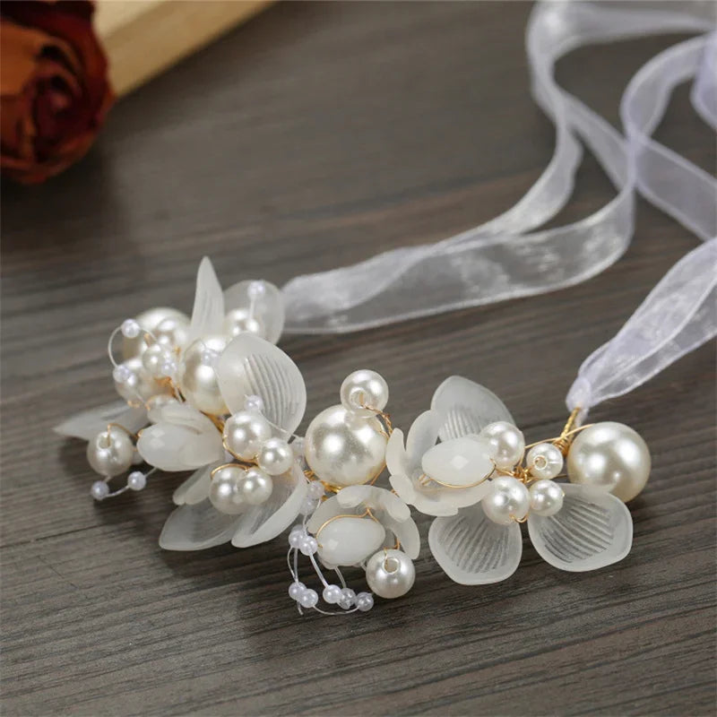 Children's Headwear Elegant Flower Wreath Fairy Crown Headband Princess Children's Hair Birthday Performance Runway Accessories