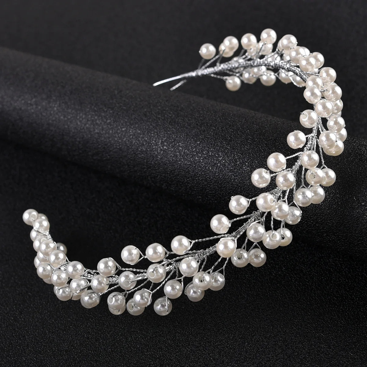 Minimalist Crystal Beads Headbands Pearls Hairbands Bride Wedding Hair Jewelry Ornaments Fashion Bridal Headdress Hair Hoop