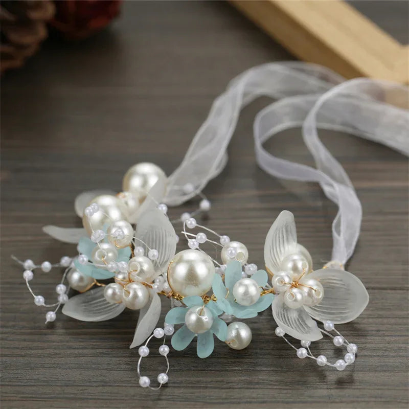 Children's Headwear Elegant Flower Wreath Fairy Crown Headband Princess Children's Hair Birthday Performance Runway Accessories
