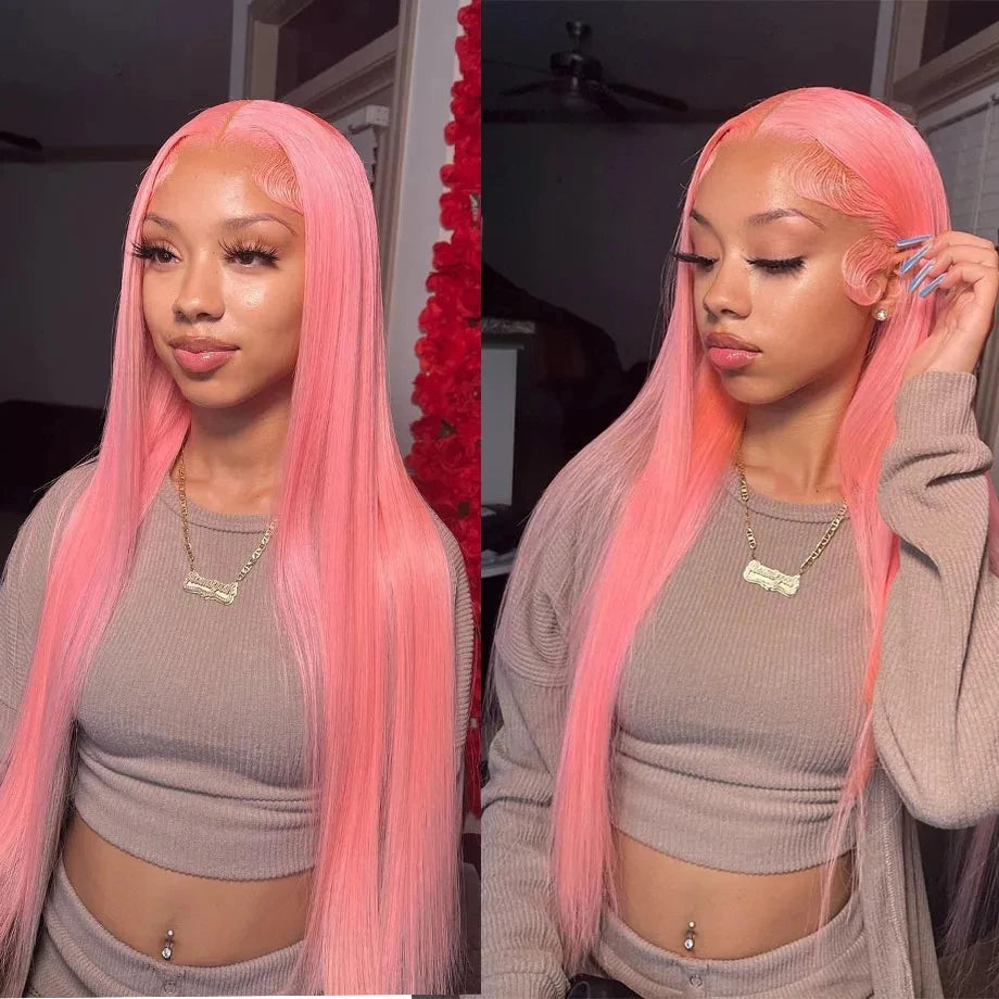 Refresh your look with this pink natural human hair wig, designed for a sleek, elegant, and ultra-natural finish. Perfect for women seeking style, quality, and comfort.