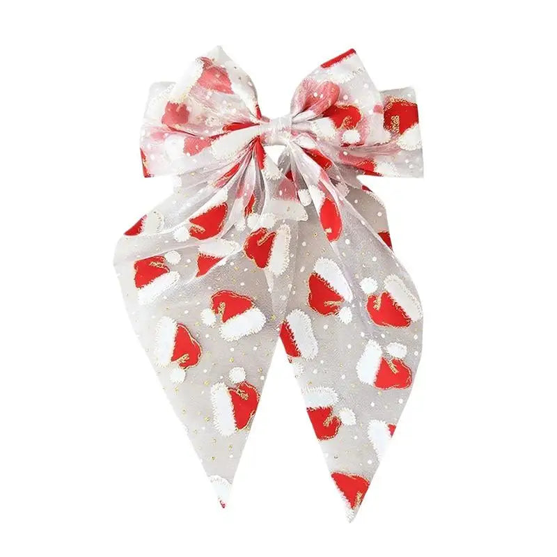 1/2Pcs Christmas Hair Bows For Women Girls Big Bow Hair Clip Oversized Long Tail Hair Barrette Cute Fashion Hair Accessories