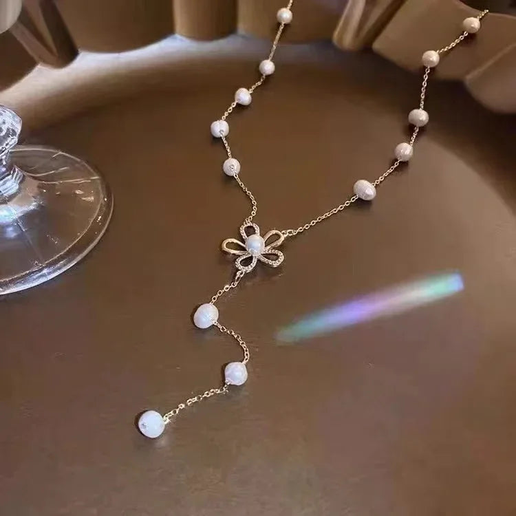 New Black Crystal Beaded Double Layer Necklace for Women Personalized Fashionable Daily Accessories Party Jewelry Birthday Gifts