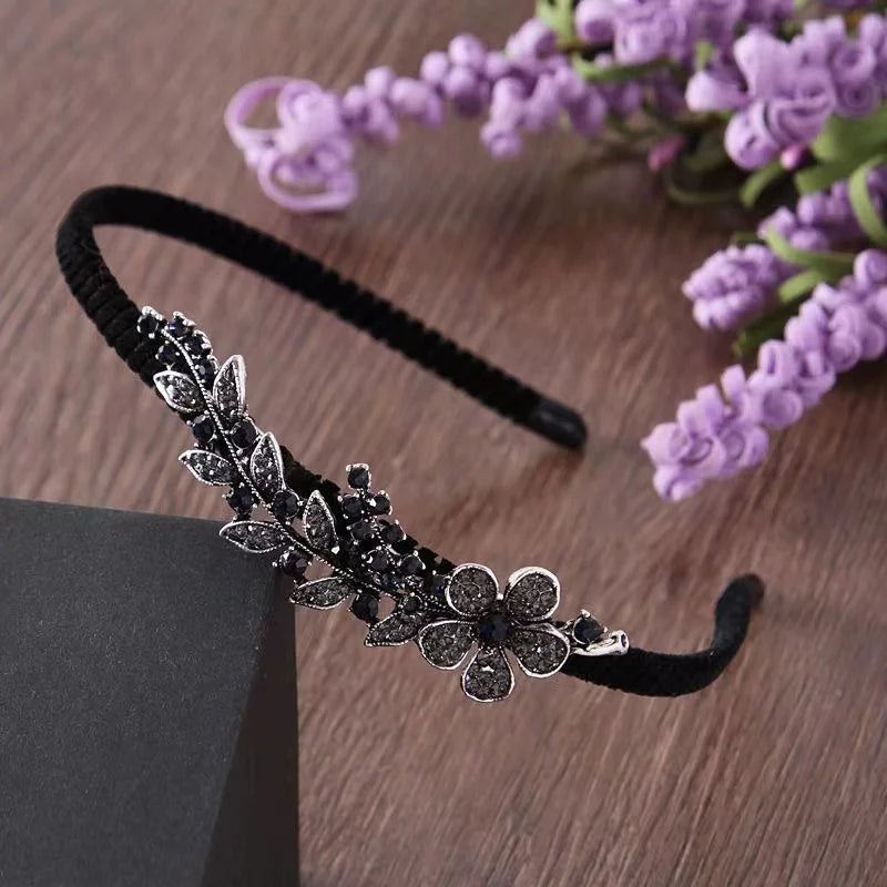 20 Styles Ins New Gem Baroque Headbands For Women Girl Diamond Rhinestone Woman Accessori Geometric Flower Thin Hairbands