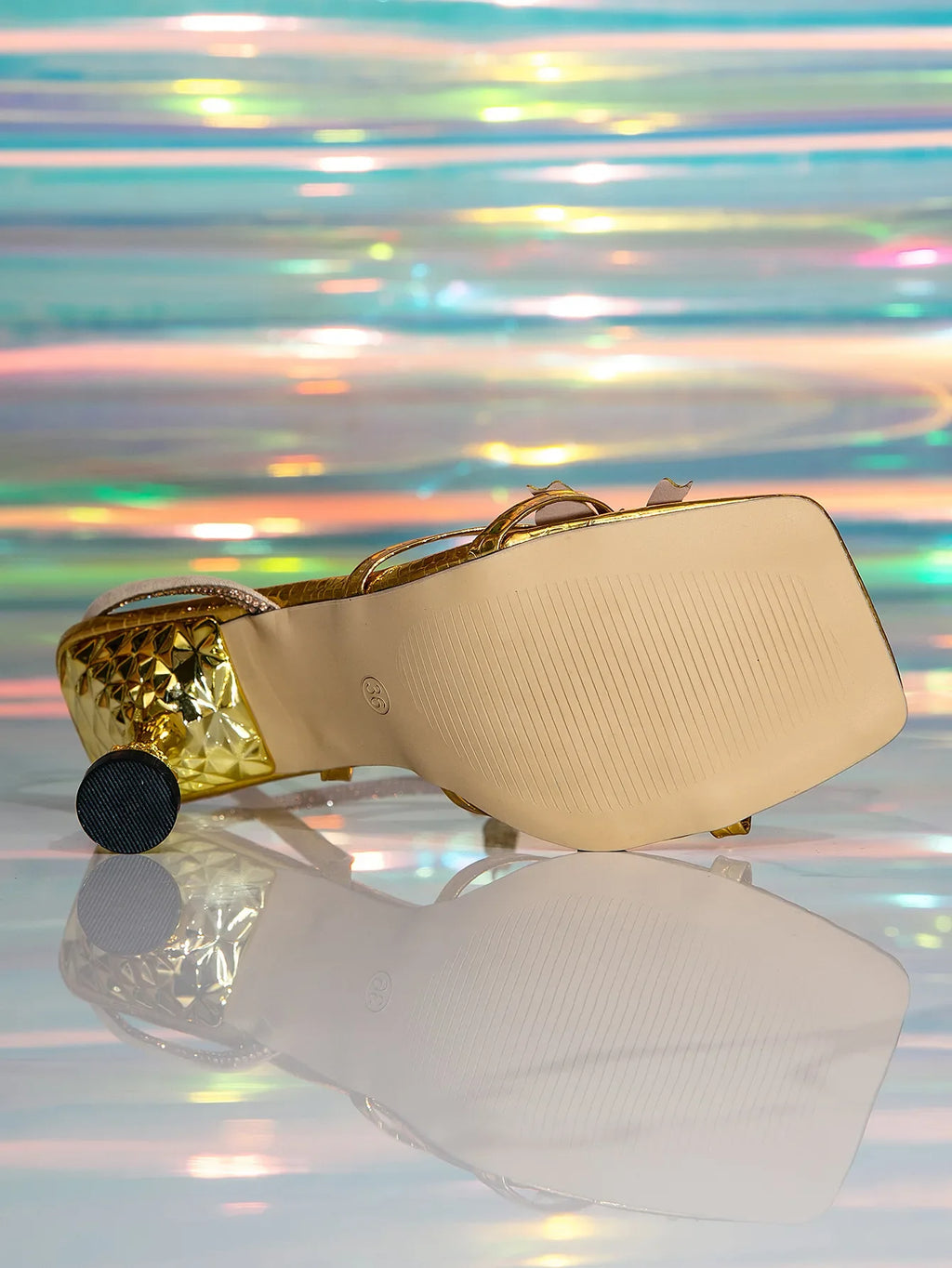Women's Butterfly Rhinestone Cross Back Strap Square Toe Thick Heel Sandals Comfortable Rubber Sole Fashionable Footwear