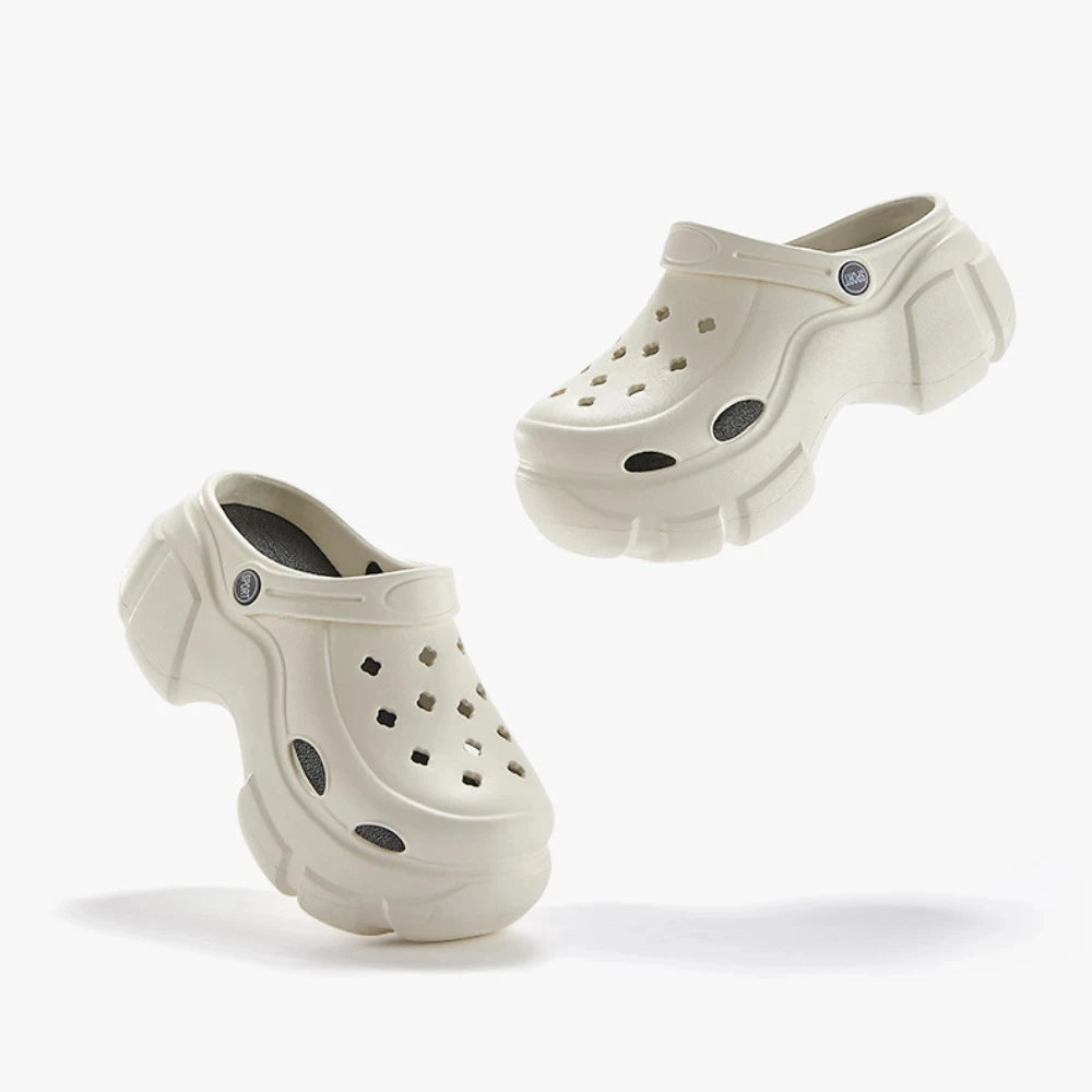 Women's Rhinestone Butterfly Flowers Jelly Shoes Summer Outdoor Activities Thick Sole Non-Slip Increased Toe Cap Sandals