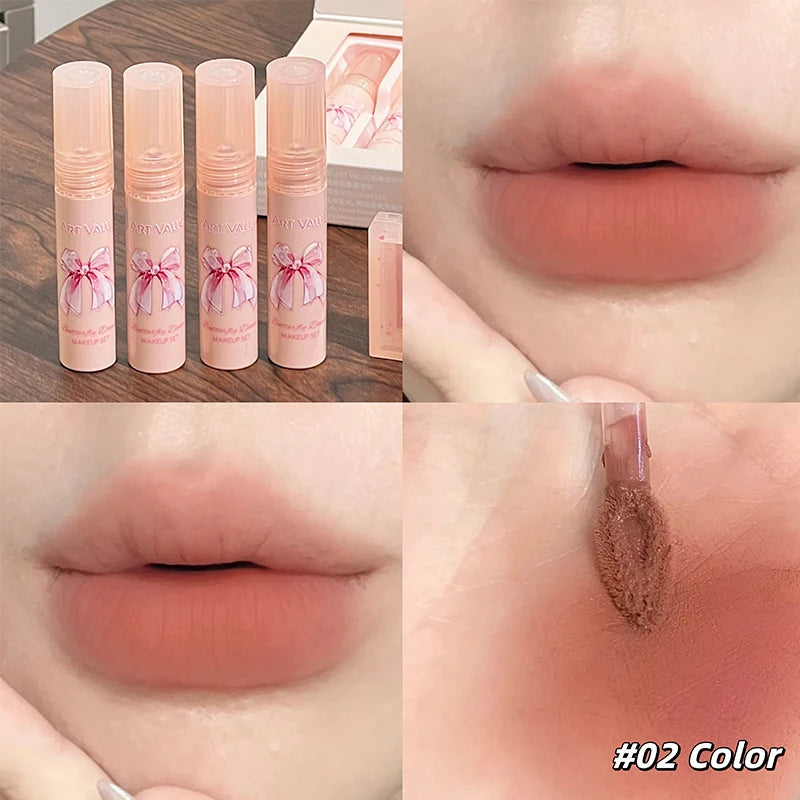 6-Piece Makeup Set (in Box)
Includes velvet matte lipsticks, nude lip gloss, moisturizing lip shine, face blush palette, and necklace—perfect as a gift.