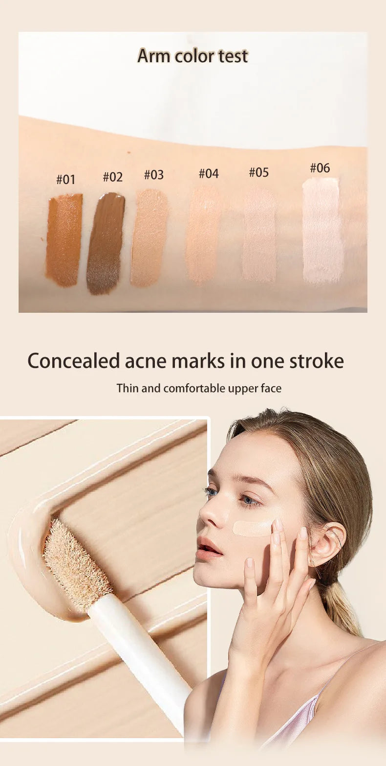 Logra un rostro impecable con nuestro corrector líquido profesional, diseñado para ofrecer alta cobertura desde la primera aplicación sin dejar sensación pesada.