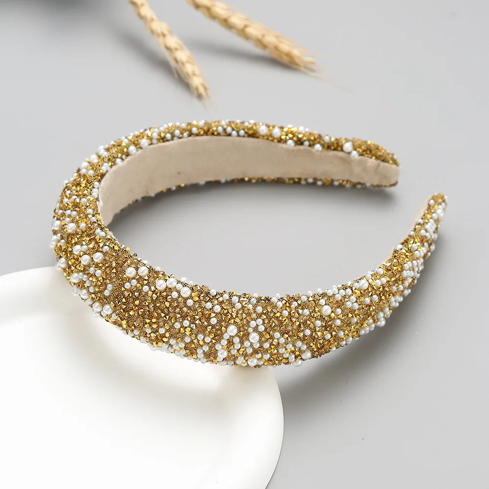 Diamond Headband Glitter Sparkle Jeweled Womens Headbands Hair Bands Wide Fashion Hair Hoops Girls Hair Accessories Gifts