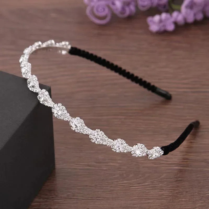 20 Styles Ins New Gem Baroque Headbands For Women Girl Diamond Rhinestone Woman Accessori Geometric Flower Thin Hairbands