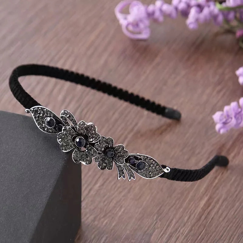 20 Styles Ins New Gem Baroque Headbands For Women Girl Diamond Rhinestone Woman Accessori Geometric Flower Thin Hairbands