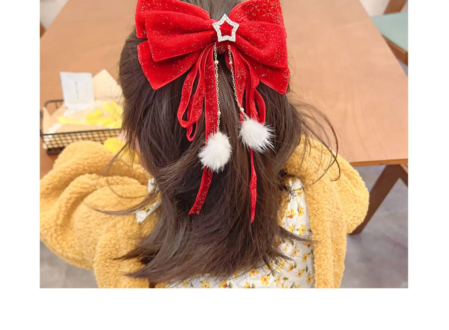 Red Velvet Bows Hair Ribbons Scrunchies for Women Girls Long Elastic Hair Ties Headwears Female Kids Styling Tools 2025 New Year