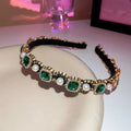 Gorgeous Multicolor Gem Headband Hair Hoops for Women Women Wedding Head Wear Baroque Tiara Jewelry Headdress  Wholesale Price