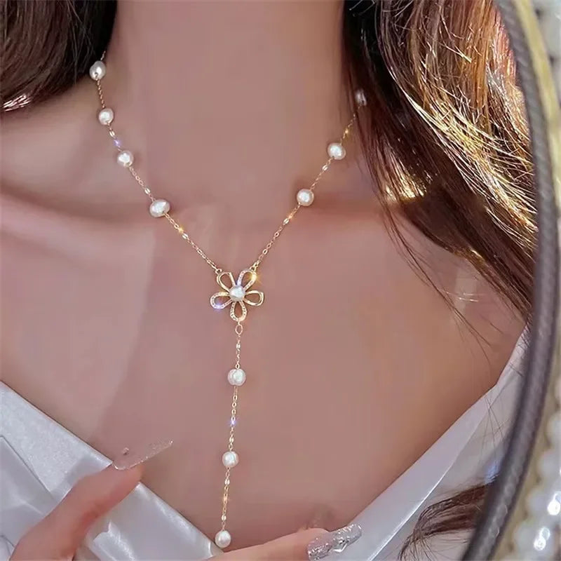 New Black Crystal Beaded Double Layer Necklace for Women Personalized Fashionable Daily Accessories Party Jewelry Birthday Gifts