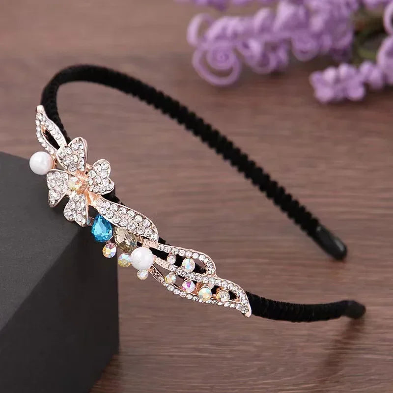 20 Styles Ins New Gem Baroque Headbands For Women Girl Diamond Rhinestone Woman Accessori Geometric Flower Thin Hairbands